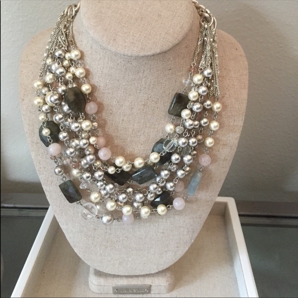 Stella & Dot | Gorgeous Labradorite + Silver Multi-layer Oslo Necklace Rโฆ - Picture 14 of 15